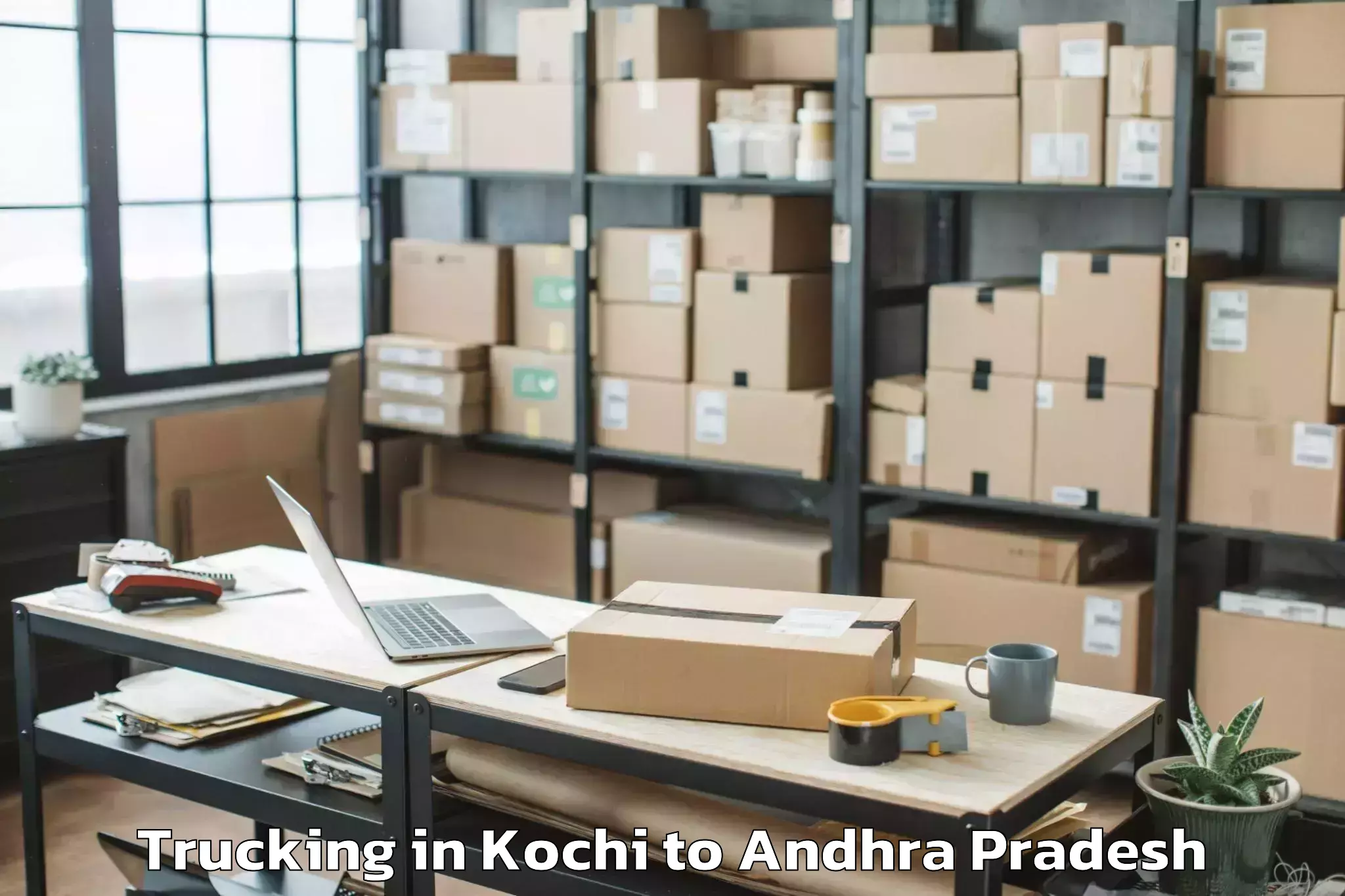 Easy Kochi to Kanuru Trucking Booking